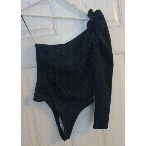 ASTR The Label Bodysuit NWT Black Isolde One Shoulder Womens Size XS - Picture 6 of 8